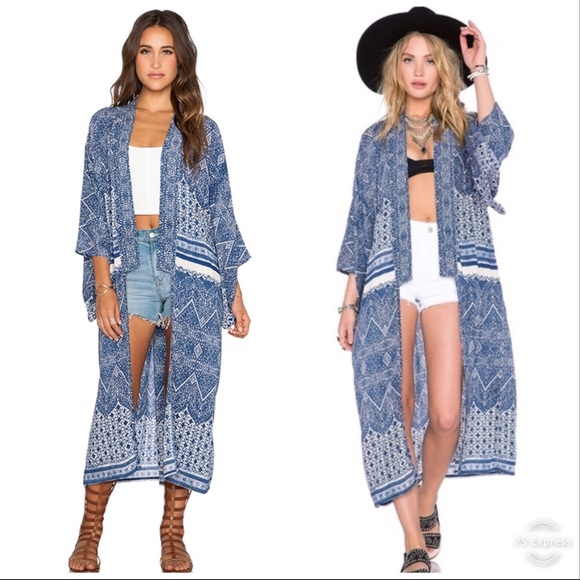 Auguste The Label Navy Wonder Kimono - Picture 6 of 7